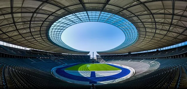 Modern stadium venue
